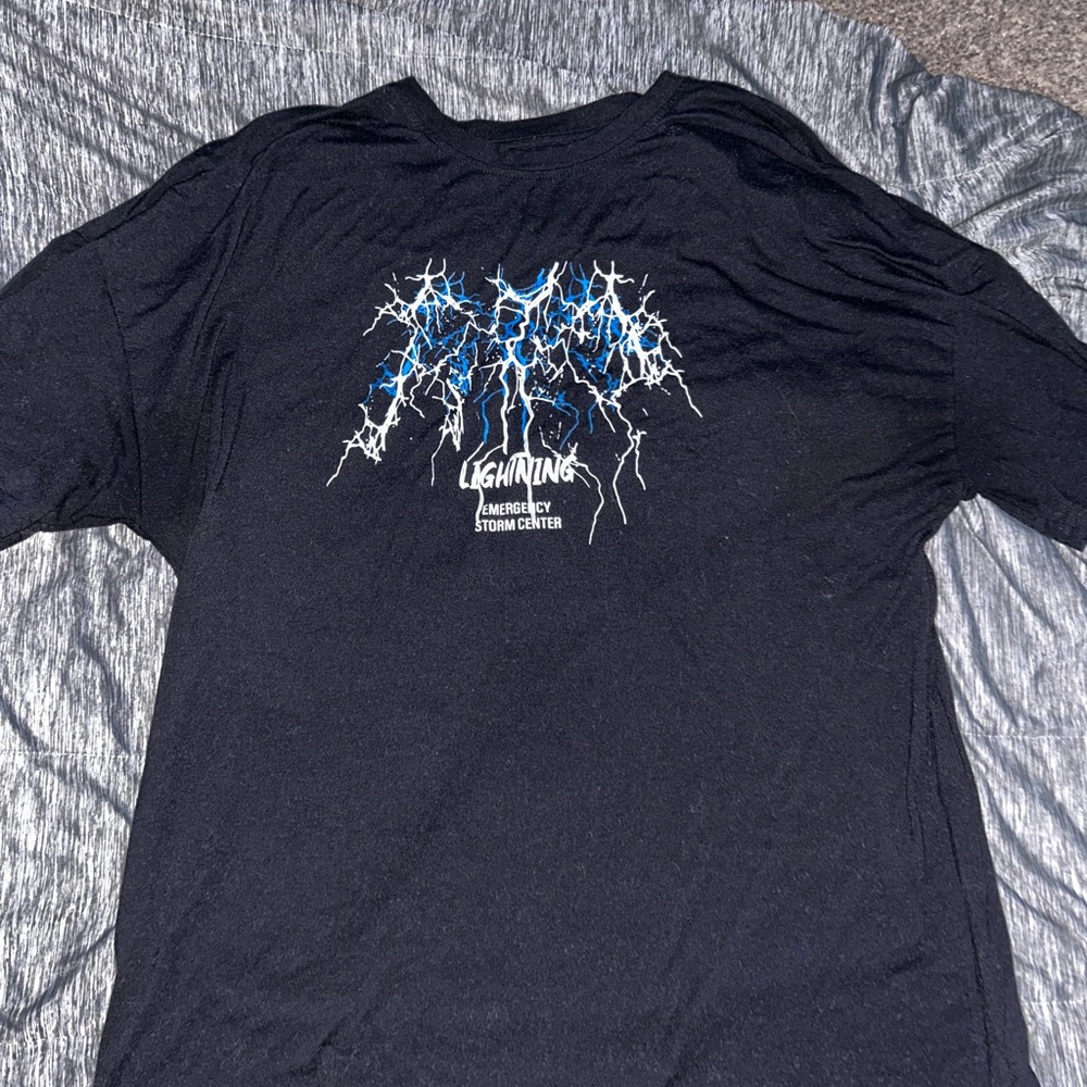 Lightning Graphic Black T-Shirt